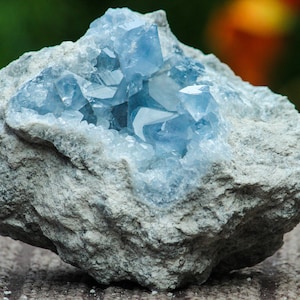 Large Blue Celestite Cluster: Natural Healing Crystals, Home Decor (1.82 kg, 6 Inches)