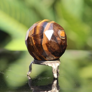 Tiger Eye Sphere: Undrilled 50MM Healing Crystal Ball