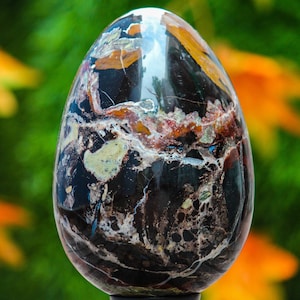 Amazing Very Huge 180MM Fancy Jasper Egg Metaphysical Healing Charged Spirit Power Home Decoration Stone Egg