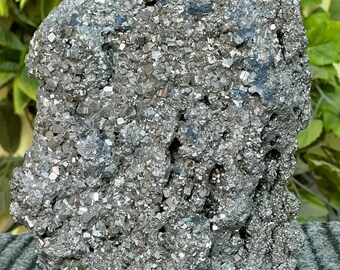 23.5CM Large Natural Cubic Pyrite Stone, Pyrite Cluster, Pyrite Rough, Crystal Minerals Specimen & Lucky  For Money , Museum Piece