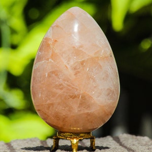 Große 105 MM Natürliche Rote Feuer Quarz Ei Mineralien Metaphysische Meditation Heilung Aura Power Ei