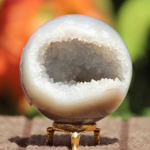 Beautiful 75MM Druzy Lace Agate Sphere Crystal Quartz Stone Healing Natural Power Druzy Display Polished Cluster Cave Sphere Ball Gifts