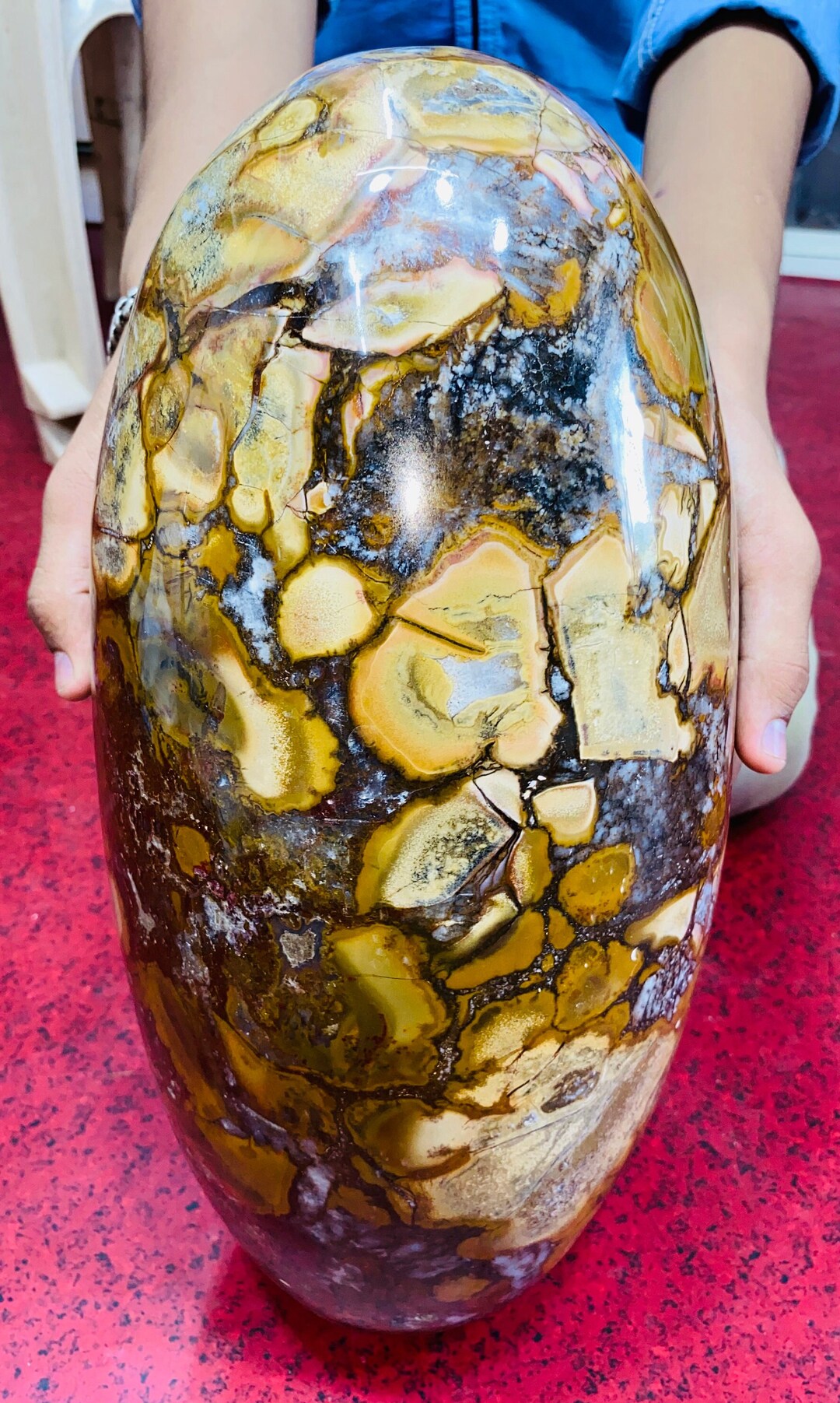 Extralarge King Cobra Jasper Stone Healing Charged Crystal Power Chakra Metaphysical Meditation