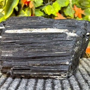 AAA+ 230MM Large Beautiful Black Tourmaline Chunk, Rod, Log, Natural Black Tourmaline , Raw Black Tourmaline Cluster Tourmaline Free Form