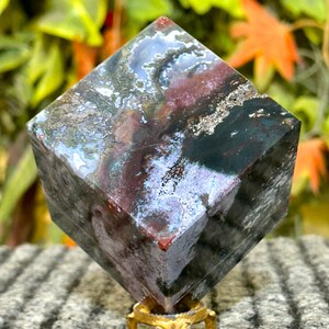 Amazing 70MM Natural Moss Agate Cube Crystal Healing Energy Metaphysical Stone Healing Power Natural Stone Cube Square