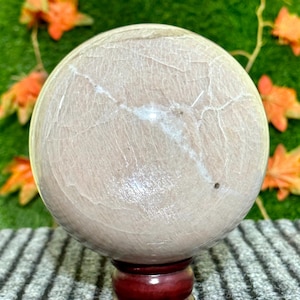 150 MM Große A Grade Qualität Pfirsich Mondstein Sphere Crystal Healing Metaphysical Sphere Ball Geschenk