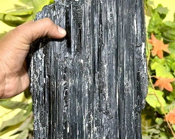 Large 330MM Black Tourmaline Chunk, Rod, Log, Natural Black Tourmaline , Raw Black Tourmaline Black Tourmaline Chunk Free Foam
