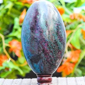 265 MM Massiv Rubin Kyanit Lingam: Meditationschakra Energisten, Heminredning (27,24 pund)