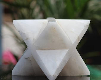 MASSIVE Rare 150MM Clear Quartz Merkaba Star: Healing Crystal Meditation Decorative (2.400KG)