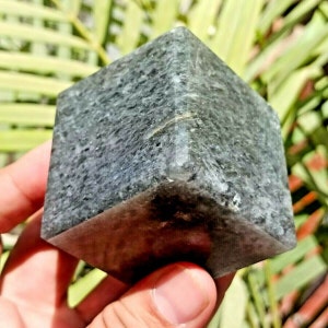Gray Kyanite Crystal Cube: 50MM Meditation Stone