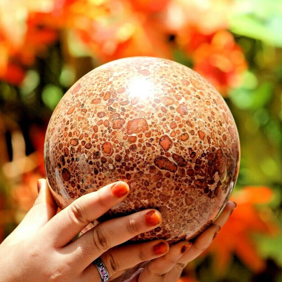 Poppy Sphere Large 145MM Brown Poppy Jasper Sphere: Healing Chakra Stone - Etsy