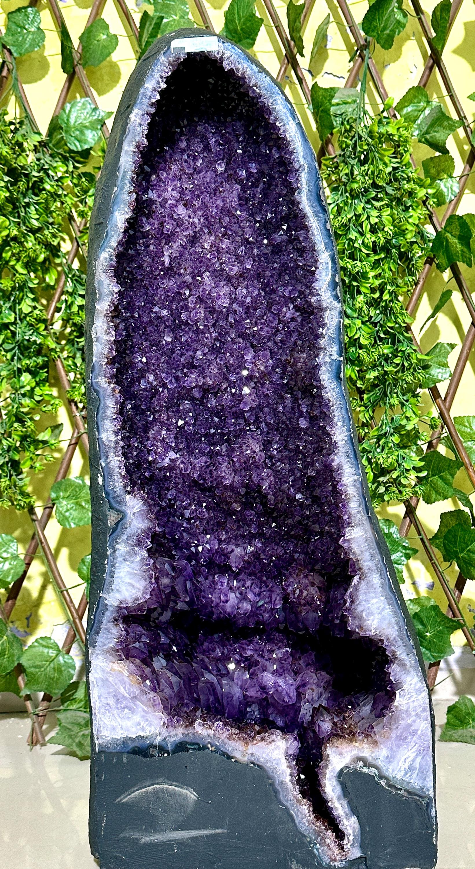 AAA+ MASSIVE Rare Amethyst Cathedral Geode With Golden Rutile Quartz ...