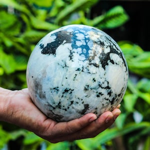 Large Rainbow Moonstone Sphere: Flashy Gemstone Crystal Ball (155MM, 4.8KG