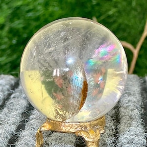 Clear Quartz Crystal Sphere: 52MM Healing Meditation Stone