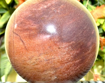 Sfera di avventurina arancione da 175 mm: pietra curativa per i chakra.