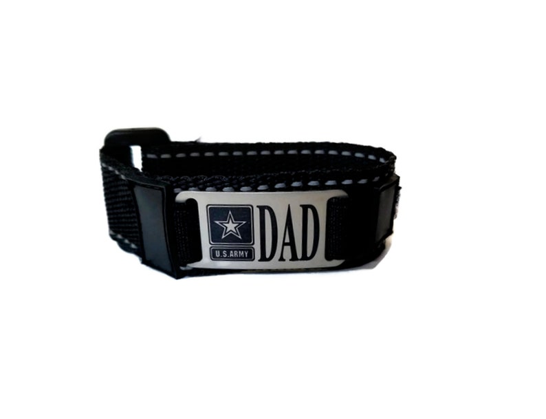 Free Domestic Shipping Army Custom Engraved Sporty Nylon Adjustable Bracelet