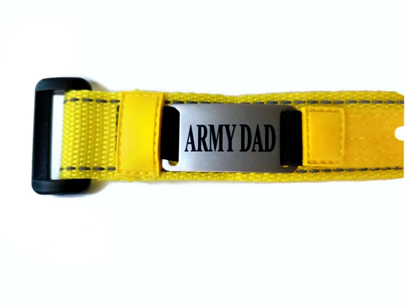 Free Domestic Shipping Army Custom Engraved Sporty Nylon Adjustable Bracelet