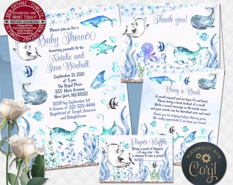 Under The Sea Baby Shower Etsy Under The Sea Baby Shower Etsy
