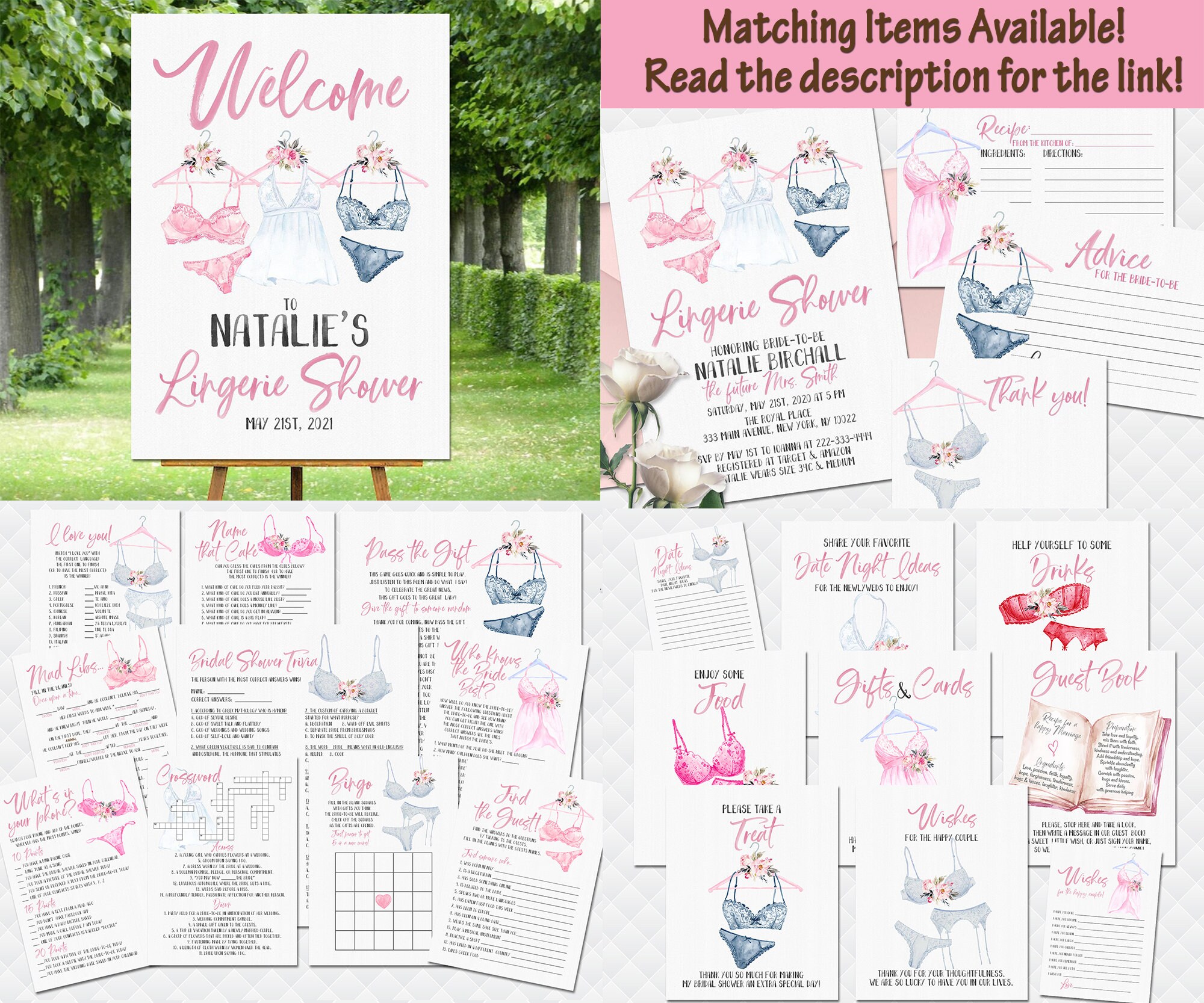 Lingerie Bridal Shower Games Package Trivia Pass the Present I - Etsy
