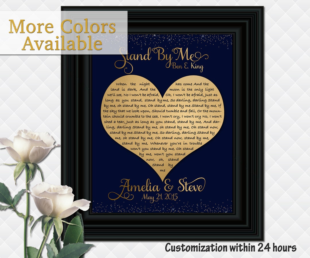 Wedding Song Lyrics Wall Art Decor Custom Heart Shaped Quote Etsy