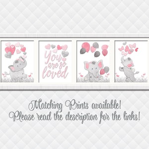 Elephant Nursery Art Kids Room Wall Decor Print Baby Girl Wall ...