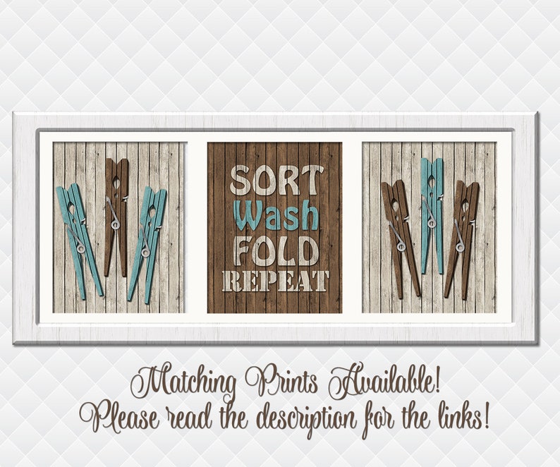 Rustic Laundry Room Wall Art Prints Laundry Room Decor Laundry Etsy
