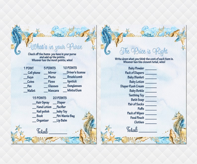 Under the sea baby shower games Celebrity Nursery Rhyme ...