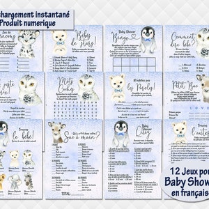 Jeux De Baby Shower French Baby Shower Games Jeux De Bebe Etsy