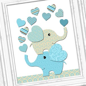 Elephant Nursery Art Kids Room Wall Decor Print Baby Boy Wall - Etsy