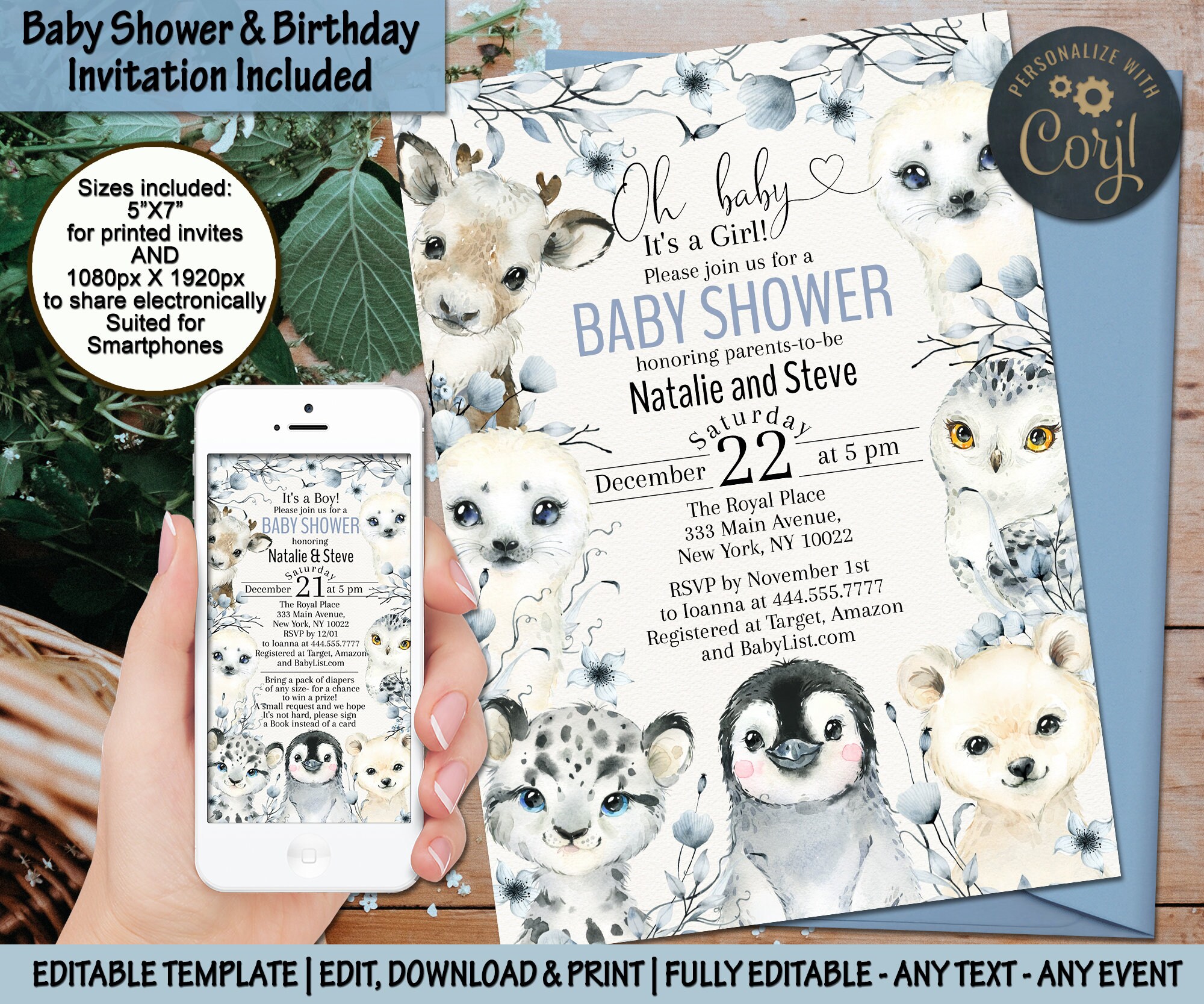 Kourtney Kardashian Baby Shower Invitation