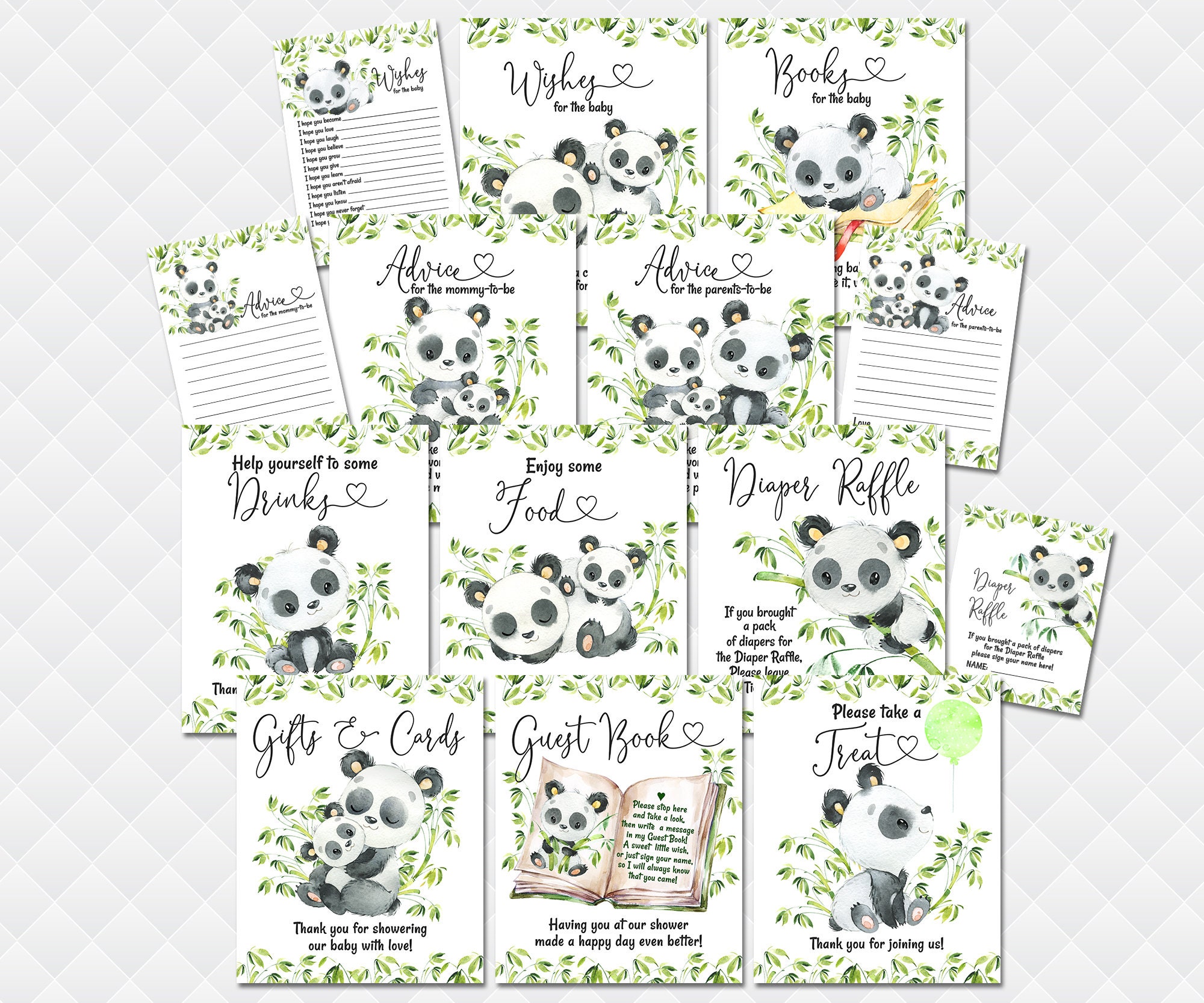 Panda baby shower invitations -  France