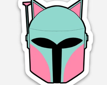 MANDO KITTY Sticker 3x3
