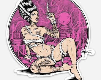 Kitty Quinn Bride of Frankenstein Sticker