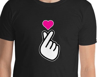 Fingers Heart Kpop blackpink kpop gift kpop shirt kpop fashion kpop music heart fingers heart shirt i love kpop Short-Sleeve Unisex T-Shirt