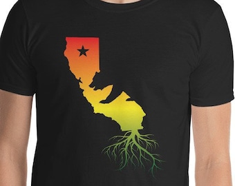 California Bear Rooted Short-Sleeve Unisex T-Shirt - california bear flag california republic vintage clothing retro style gift idea local