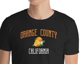 Orange County California Cali Irvine Santa Ana Laguna Anaheim Angels Ducks Newport Beach Balboa Garden Grove Short-Sleeve Unisex T-Shirt