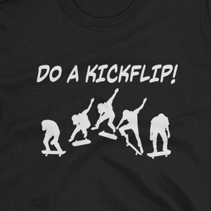  Do A kickflip skateboarding t-shirt : Clothing, Shoes