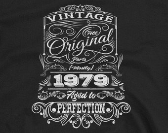 Vintage Original 1979 Birth Year Unisex T-Shirt - 40th Birthday shirt, 40th Birthday gift, 40 years old, born in 1979, 1979 birthday vintage