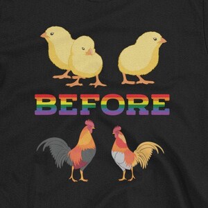 Chicks Before Cocks Short-Sleeve Unisex T-Shirt -  lgbt gay pride sex rainbow humorous s funny gay shirt for her for him for gay couples