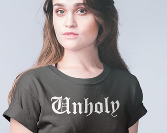 Unholy Unisex T-Shirt - Masquerade, Unholy, Death, Knight, Death Metal, Emo, Death, Evil, Unholy Hell
