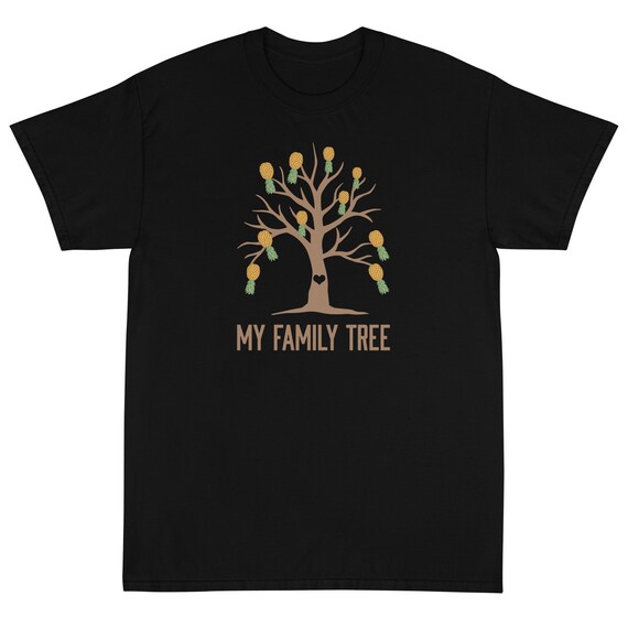 My Family Tree Upside Down Pineapple Polyamory Short Sleeve - Etsy