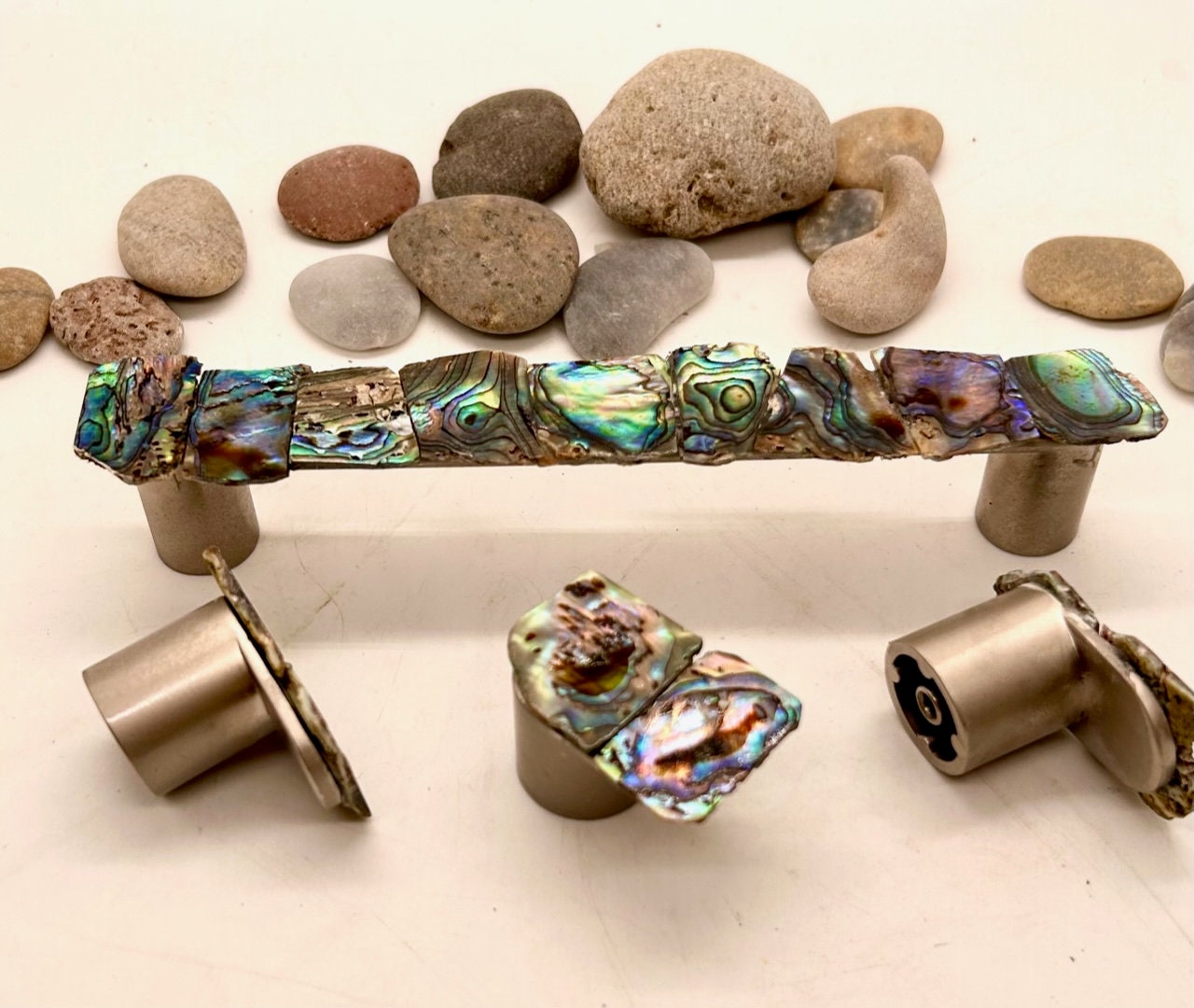 Paua Abalone Shell Knobs: Beach House Cabinet Hardware. 24% off All ...