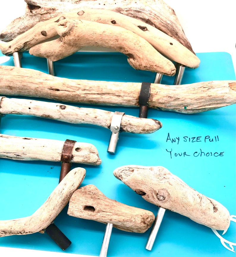 Driftwood Pulls Any Size Driftwood Handles Rustic Wood Etsy