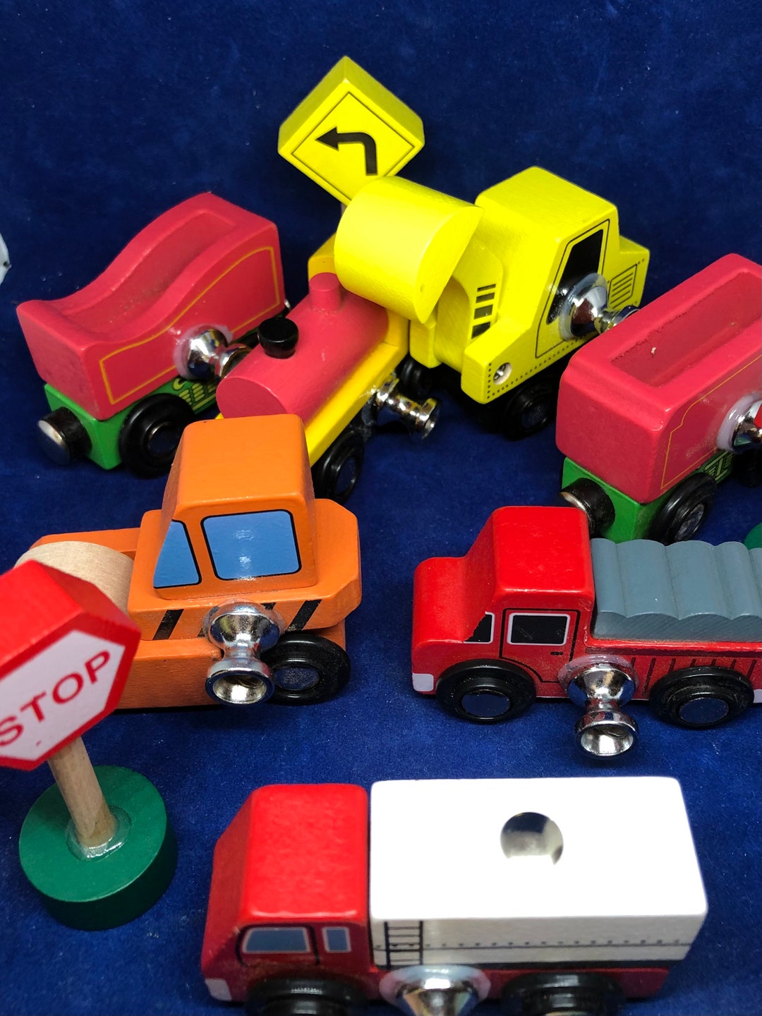 Toy Truck Knobs: Colorful Wooden Vehicle Dresser Pulls, Construction ...