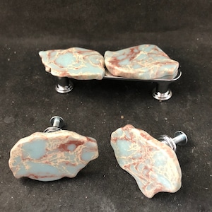 Snake jasper knobs, slab jasper knob, rock knobs, stone knobs, jasper knobs, gem knobs, jasper pull