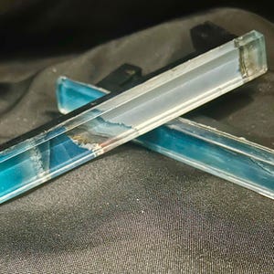 Watercolor Glass Cabinet Pulls: Ocean Blue Beach House Decor, Seaside inspired color handles. 25% off orders 35 dollars or more