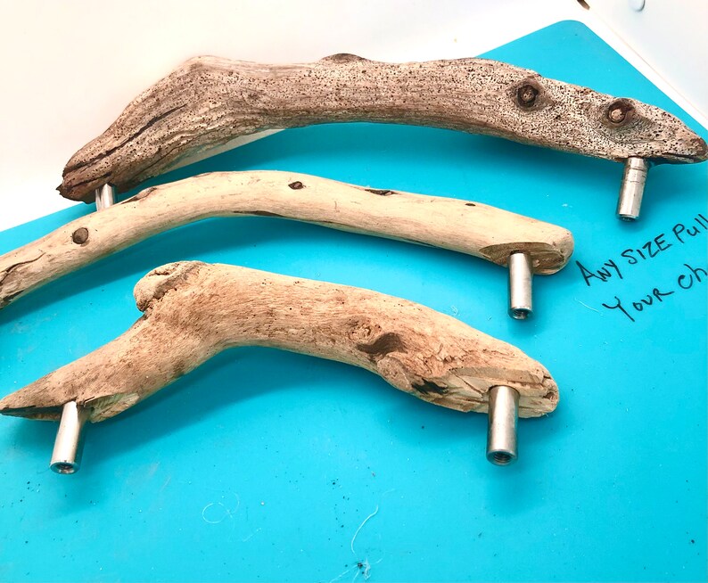 Driftwood Pulls Any Size Driftwood Handles Rustic Wood Etsy