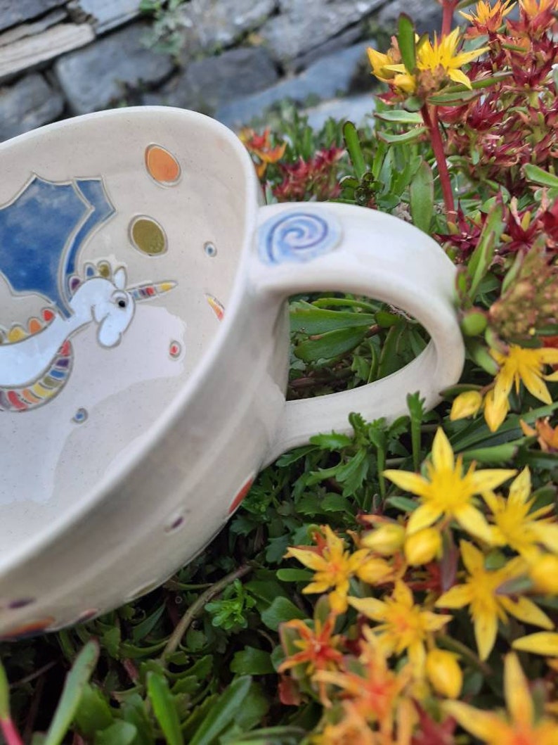 Getöpferte Tasse mit Seepferdchen 400 ml | Etsy