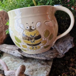 Taza de cerámica con diseño de abejorro, aprox. 750 ml, taza jumbo
