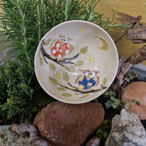 Getöpferte Schale Schälchen, Blumenwiese Servierschale, Salatschüssel